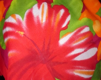 Sciarpa vintage Oscar De La Renta, rayon floreale degli anni '70