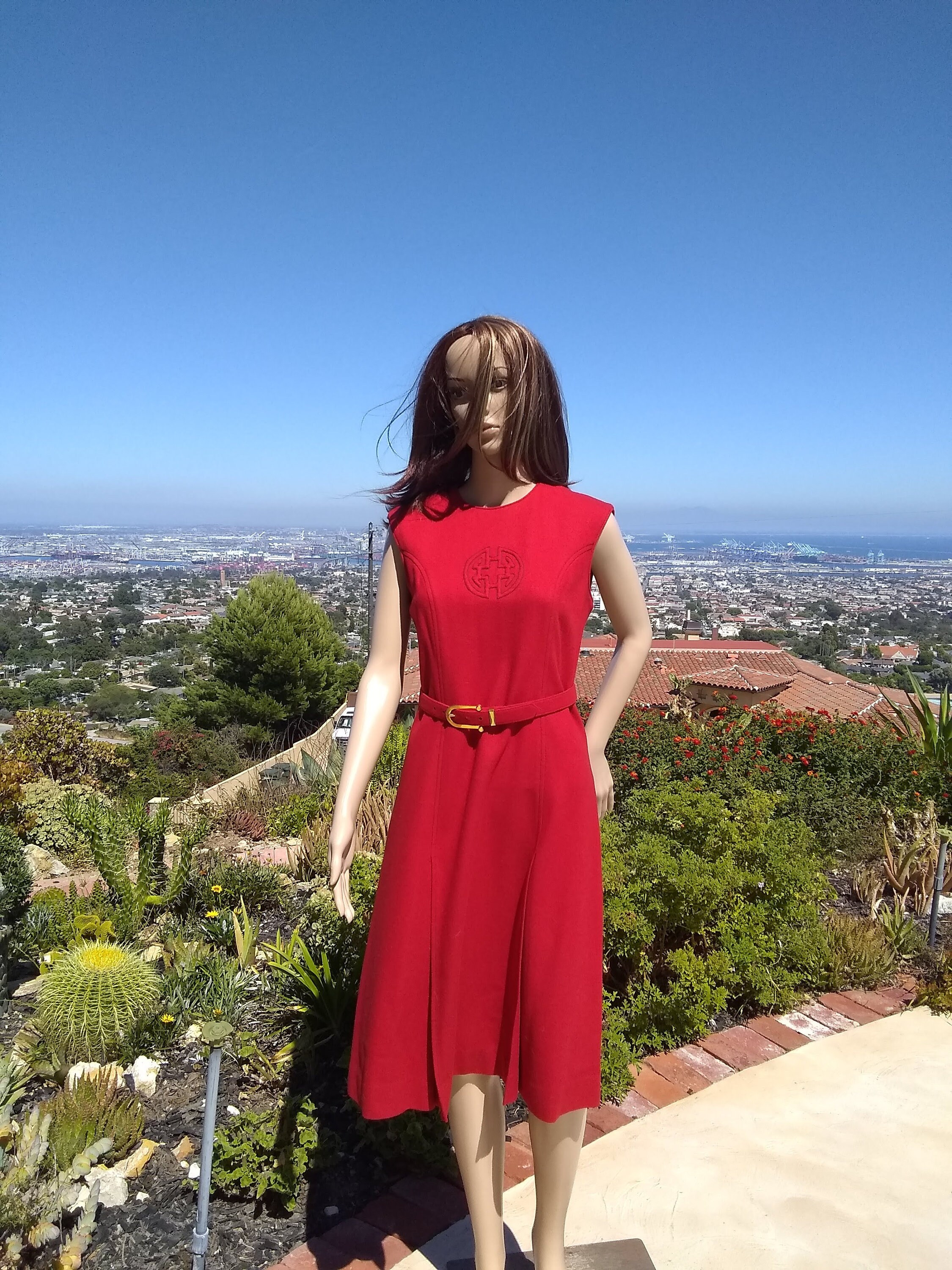 Red Wool Jumper/dress/ Sleeveless MOD 