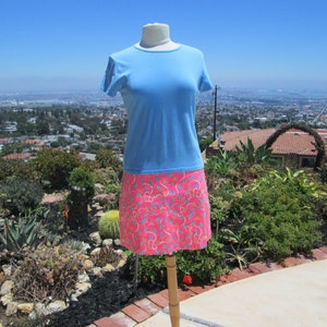 Vintage 1980&#39;s  Lilly Pulitzer Mini Skirt/ Pink Floral Preppy, Summer Designer Flower Power, 80&#39;s, Eighties, Casual, Women&#39;s Vintage