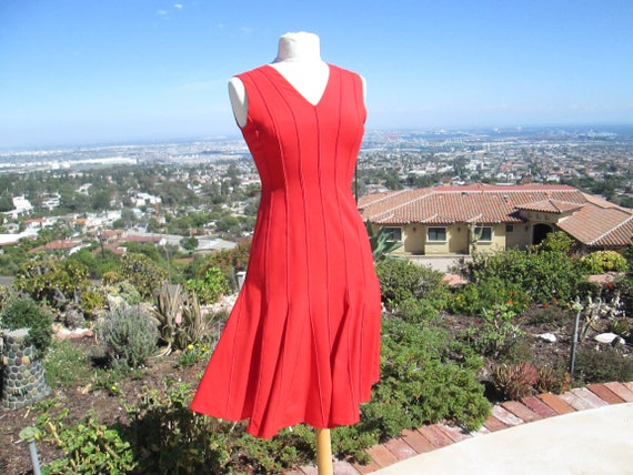 calvin klein red cocktail dress