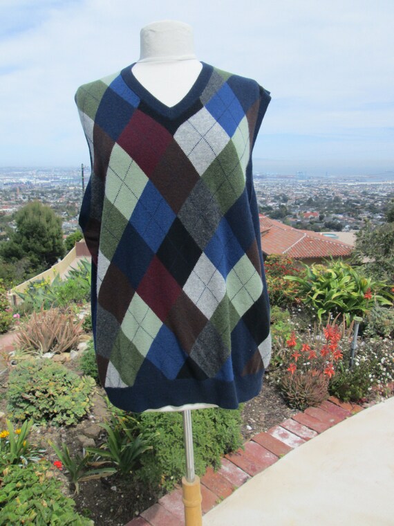 Argyle Sweater Vest Eighties Vintage - Etsy