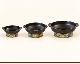 Black Ethiopian Taba Serving Plate