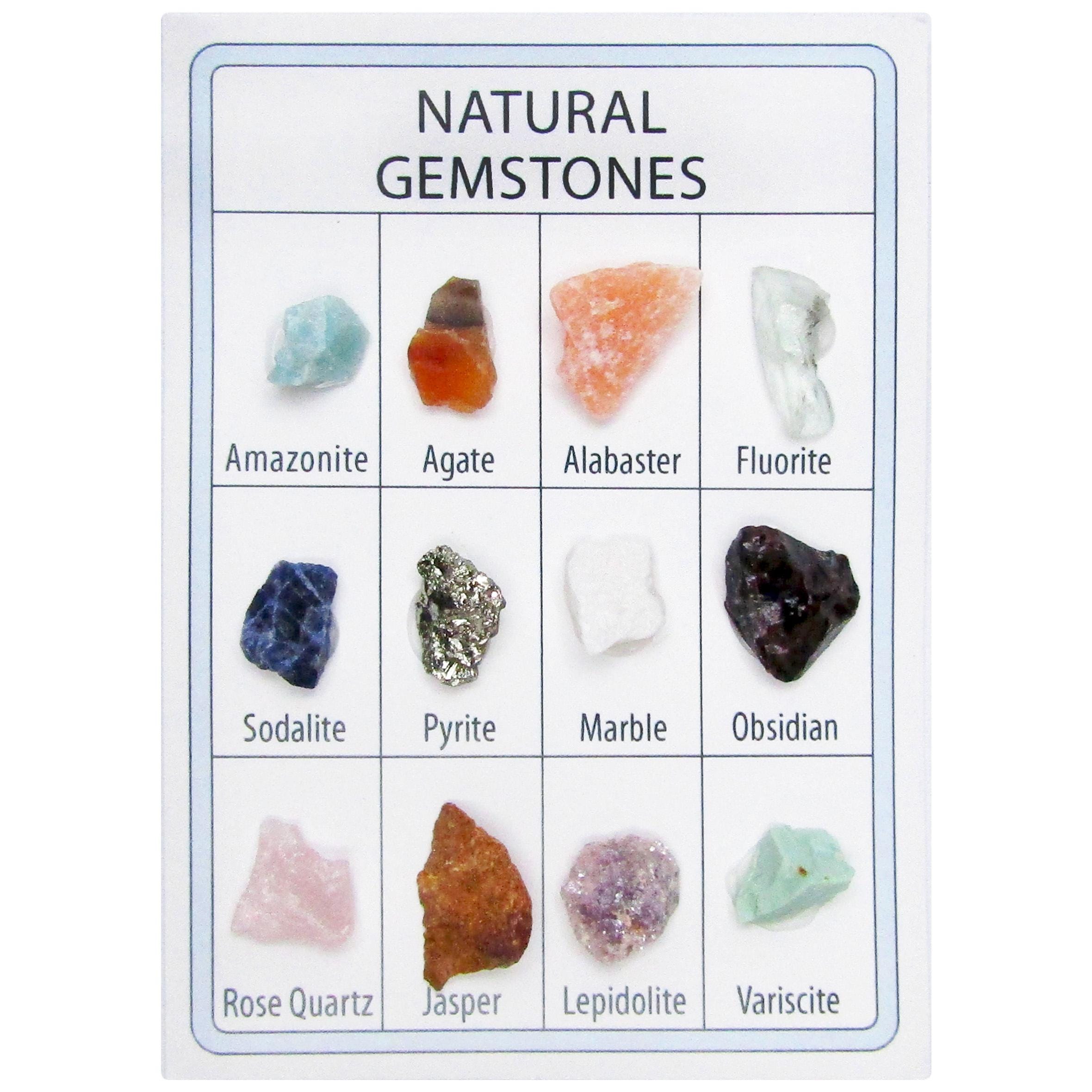 Gemstone COLLECTION Pyrite Marble Obsidian Quartz Lot of 12