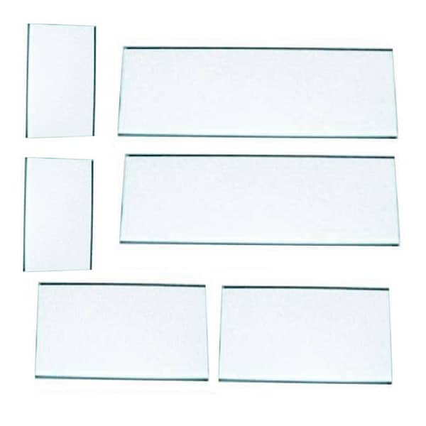 pair of glass slides for insect mounting - set of 2 pieces - choose size