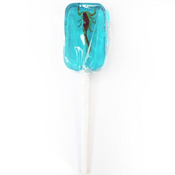 SCORPION sucker lollipop edible arachnid bred for human