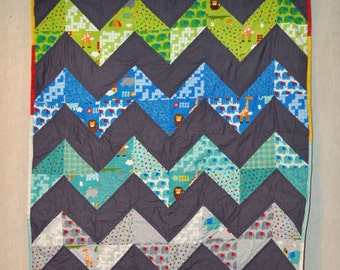 Chevron Baby Quilt Anleitung