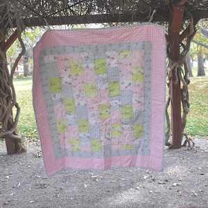 Pink Ballerina Patchwork Baby Quilt