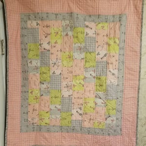 Pink Ballerina Patchwork Baby Quilt image 3