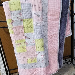 Pink Ballerina Patchwork Baby Quilt image 4