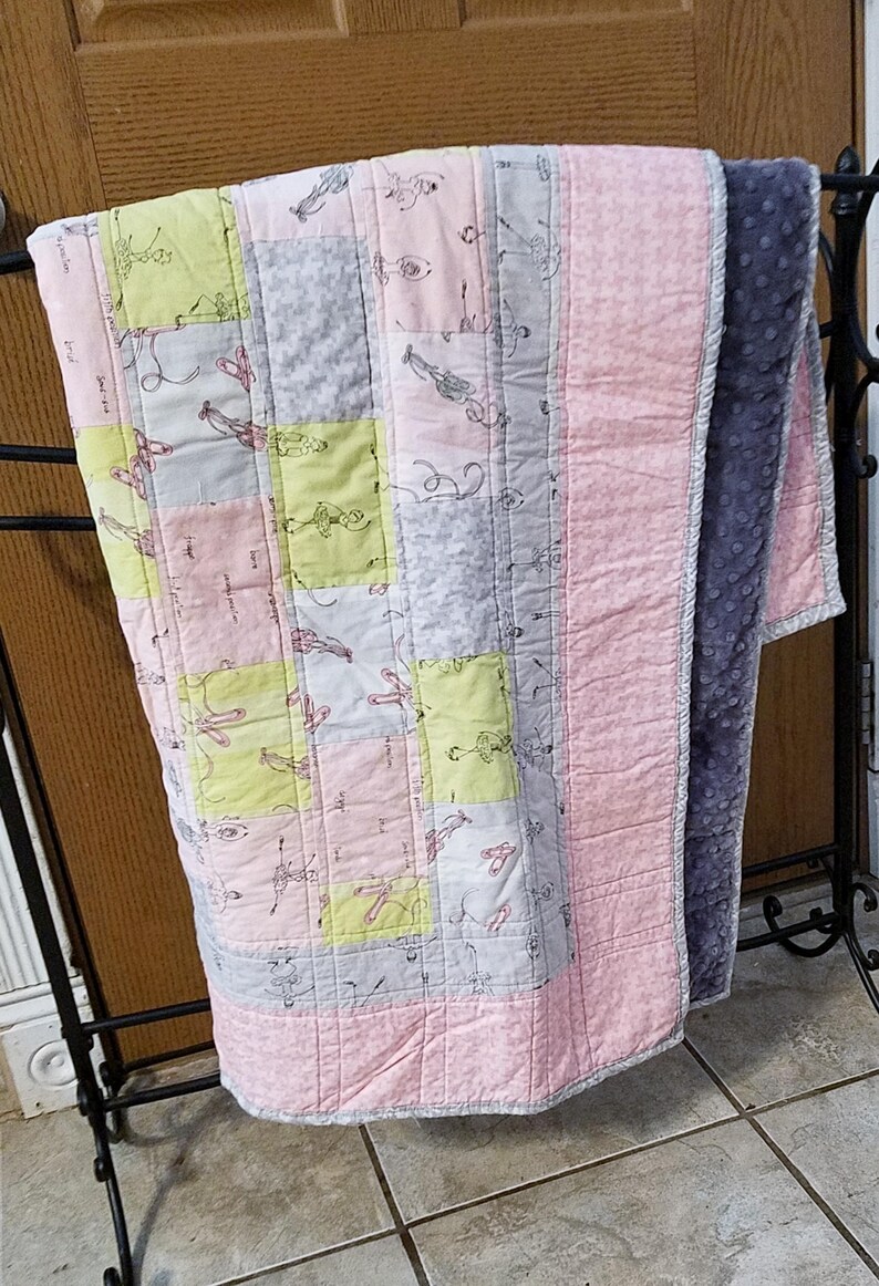 Pink Ballerina Patchwork Baby Quilt image 4