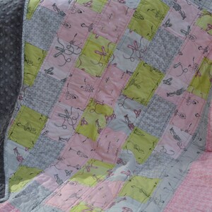 Pink Ballerina Patchwork Baby Quilt image 5