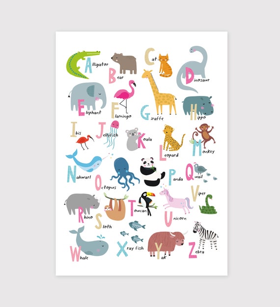 alphabet prints for nursery