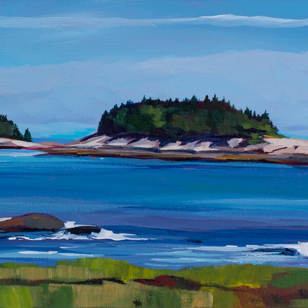 Maine Coast Painting Etsy