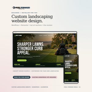 Landscaping Website Design, Custom WordPress Landing Page for Lawn Care and Landscape Businesses