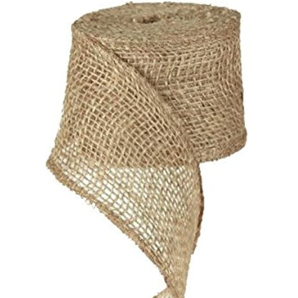 Ships Free Over 35 in US - Loose Weave Burlap, 10 Yards (Natural, 2.5") RK9014