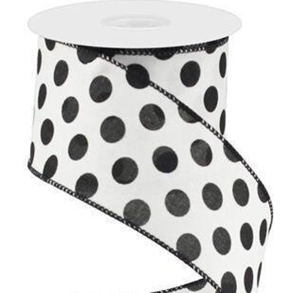 Black Polka Dot Ribbons - Etsy