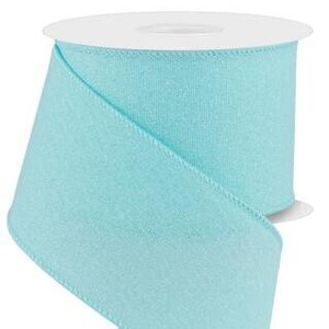 Ships Free Over 35 in US - Crystal Shine Fine Glitter Wired Edge Ribbon, 2.5&quot; x 10 Yards (Ice Blue) - RGE1995H1