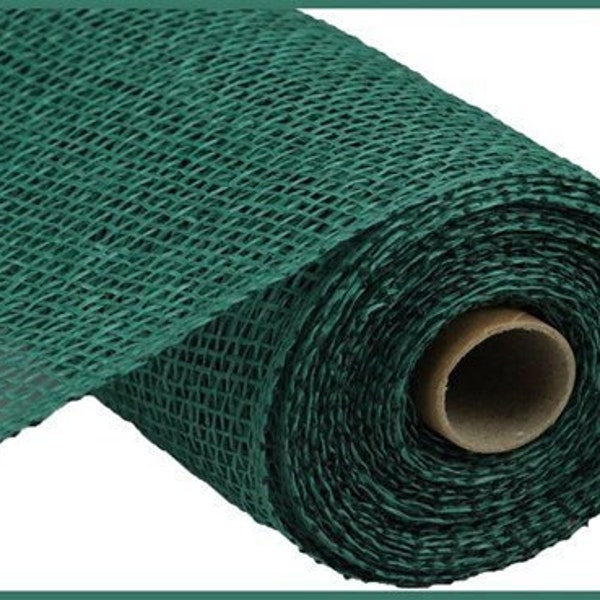 Ships Free Over 35 in US - Poly Burlap Deco Mesh Ribbon - 10" x 10 Yards (Hunter Green) - RP8103M4