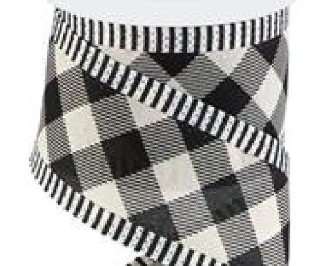 Ships Free Over 35 in US - Diagonal Check With Stripe Border Wired Edge ...