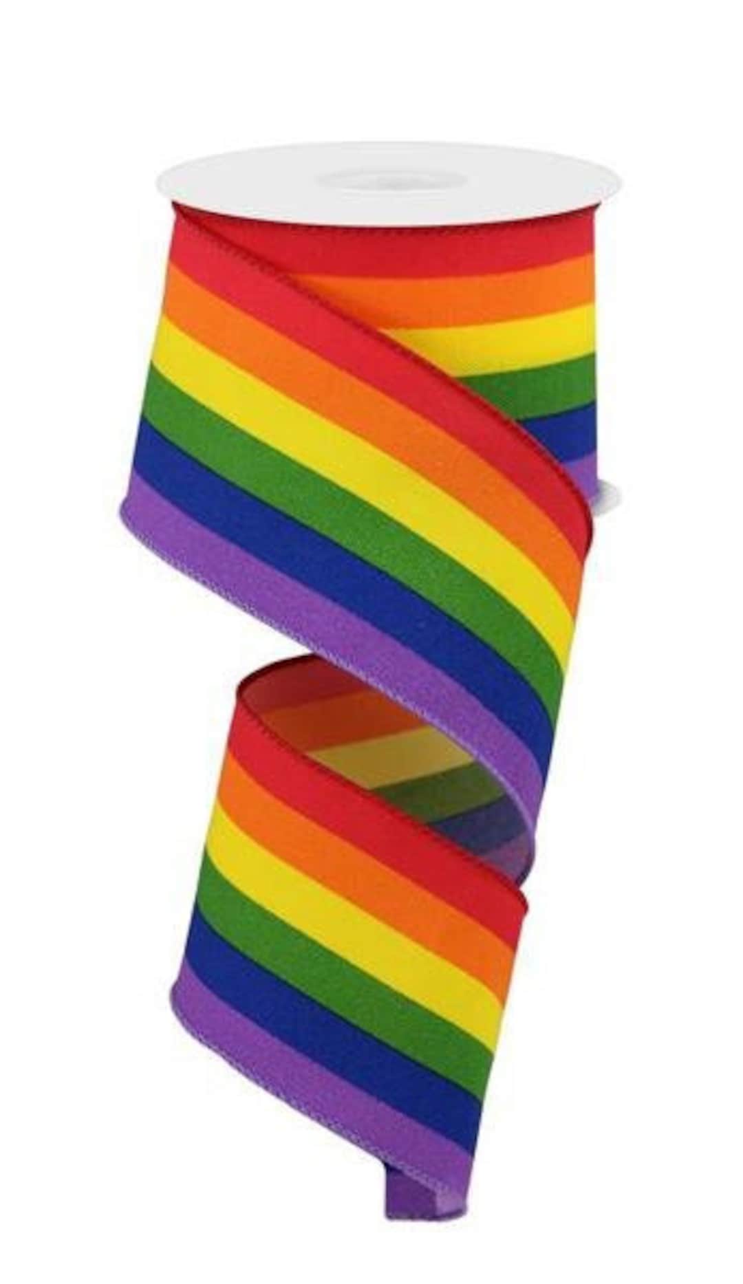 Ships Free Over 35 in US - Rainbow Vertical Stripe Canvas Wired Edge ...