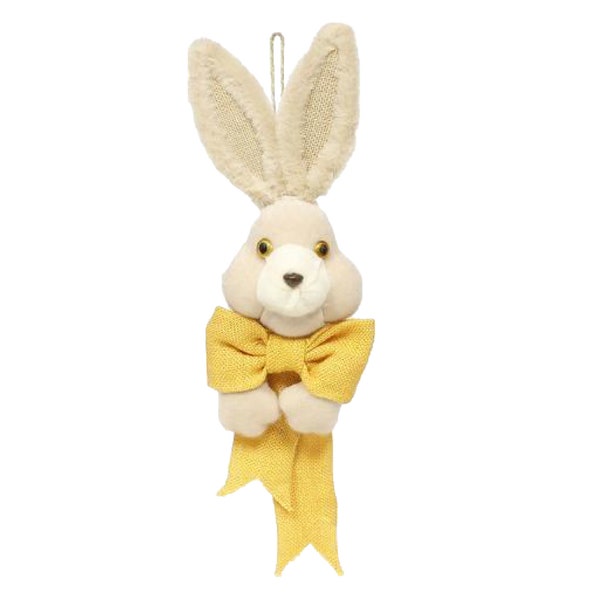 Ships Free Over 35 in US - 19" Burlap Easter Bunny Wreath Decor Kit - 3 Pieces (Yellow) - HE710729