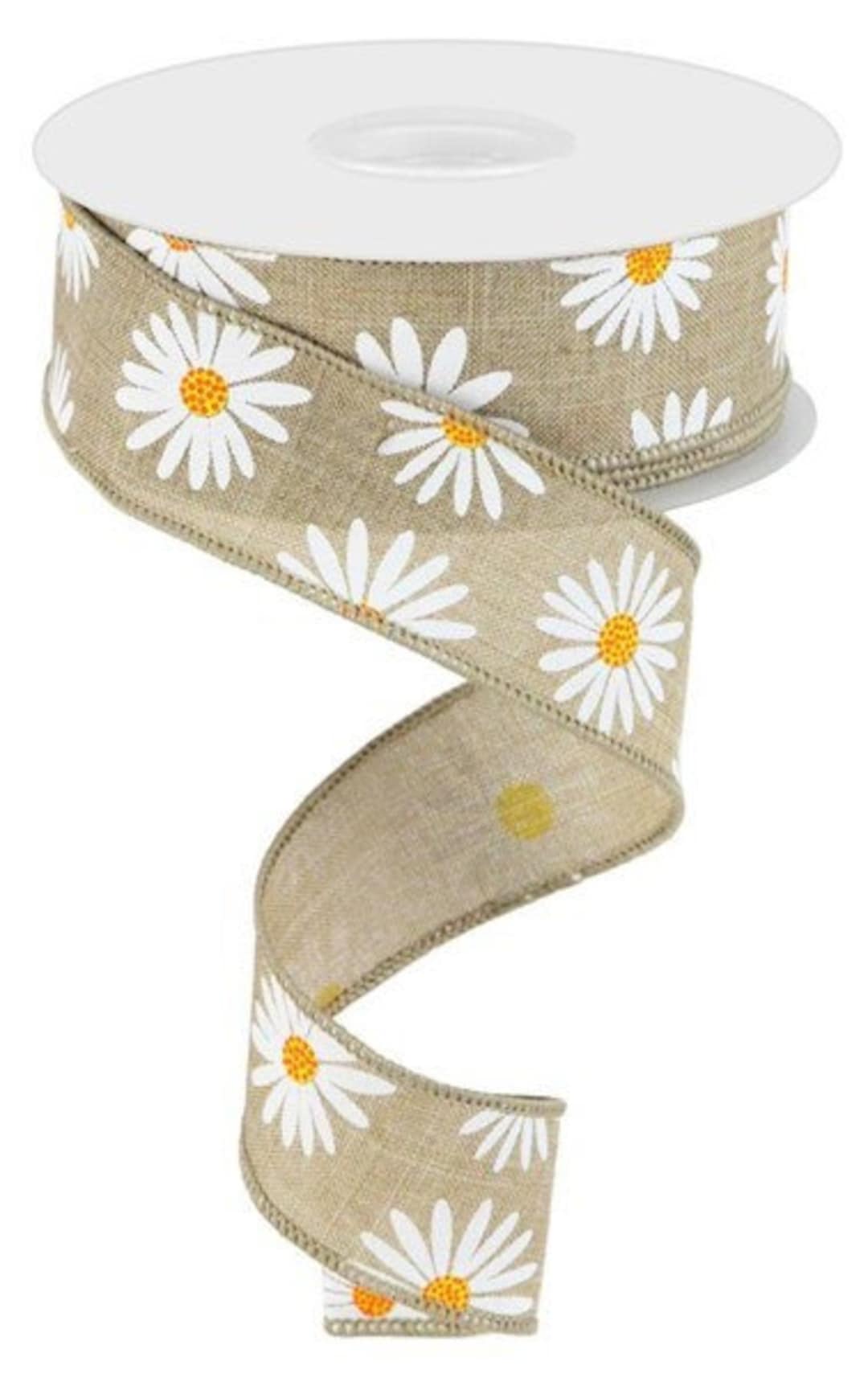 Ships Free Over 35 in US - Spring Daisy Flowers Wired Edge Ribbon, 1.5 ...