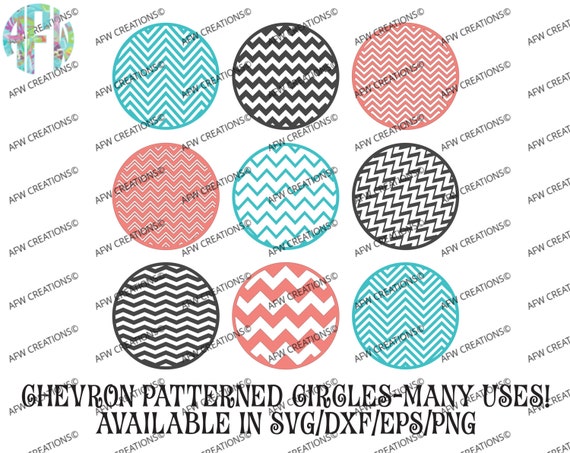 Download Digital Cut Files Chevron Pattern Circles With Border Svg Dxf Eps Background Key Chain Vinyl Vector