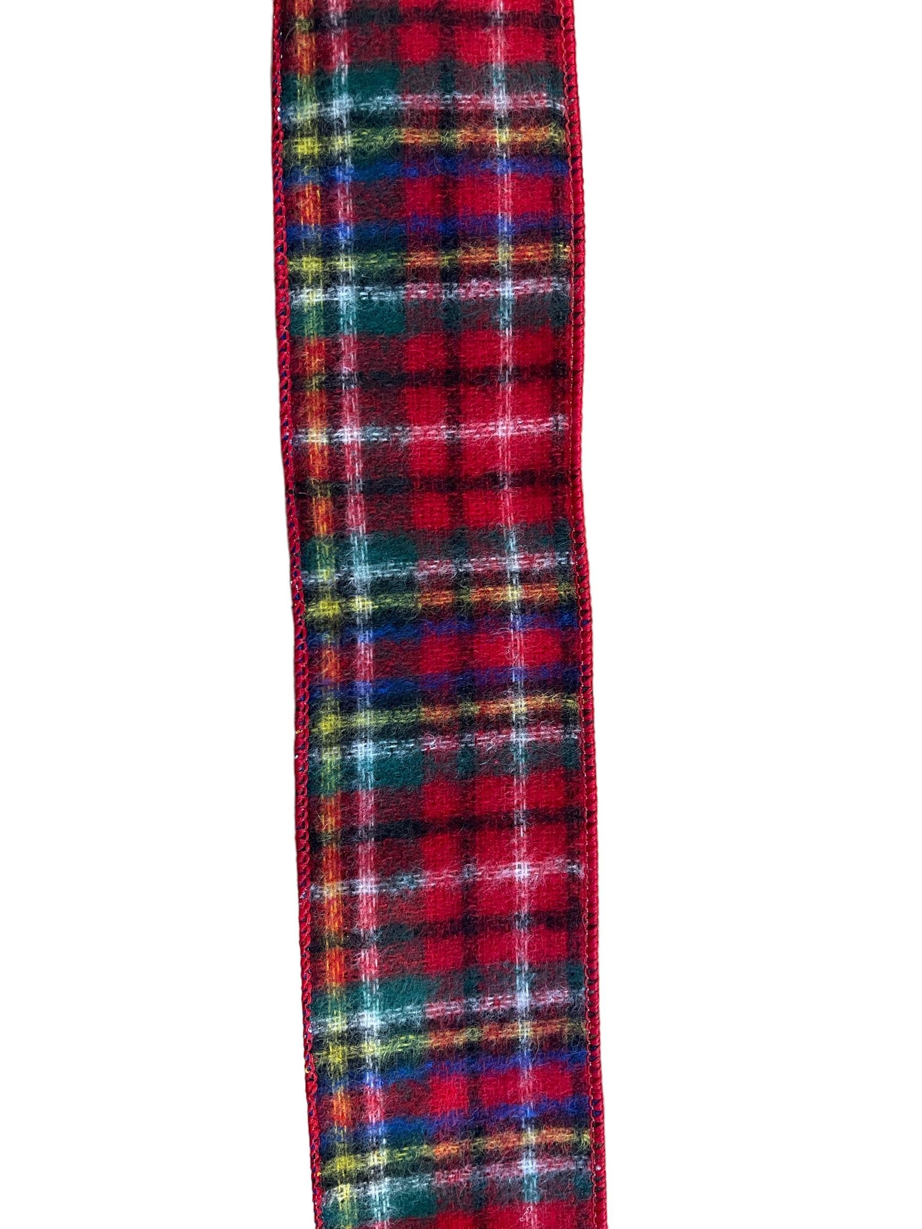 Party Ribbon Fuzz Ships Free Over 35 in US - Fuzzy Plaid Wired Edge Ribbon, 2.5