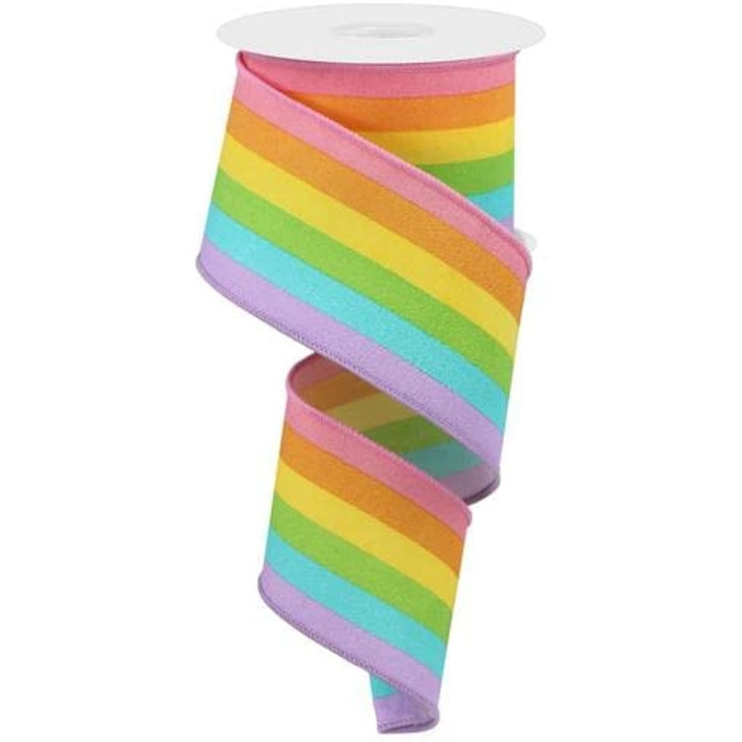 Ships Free Over 35 in US - Rainbow Vertical Stripe Canvas Wired Edge ...