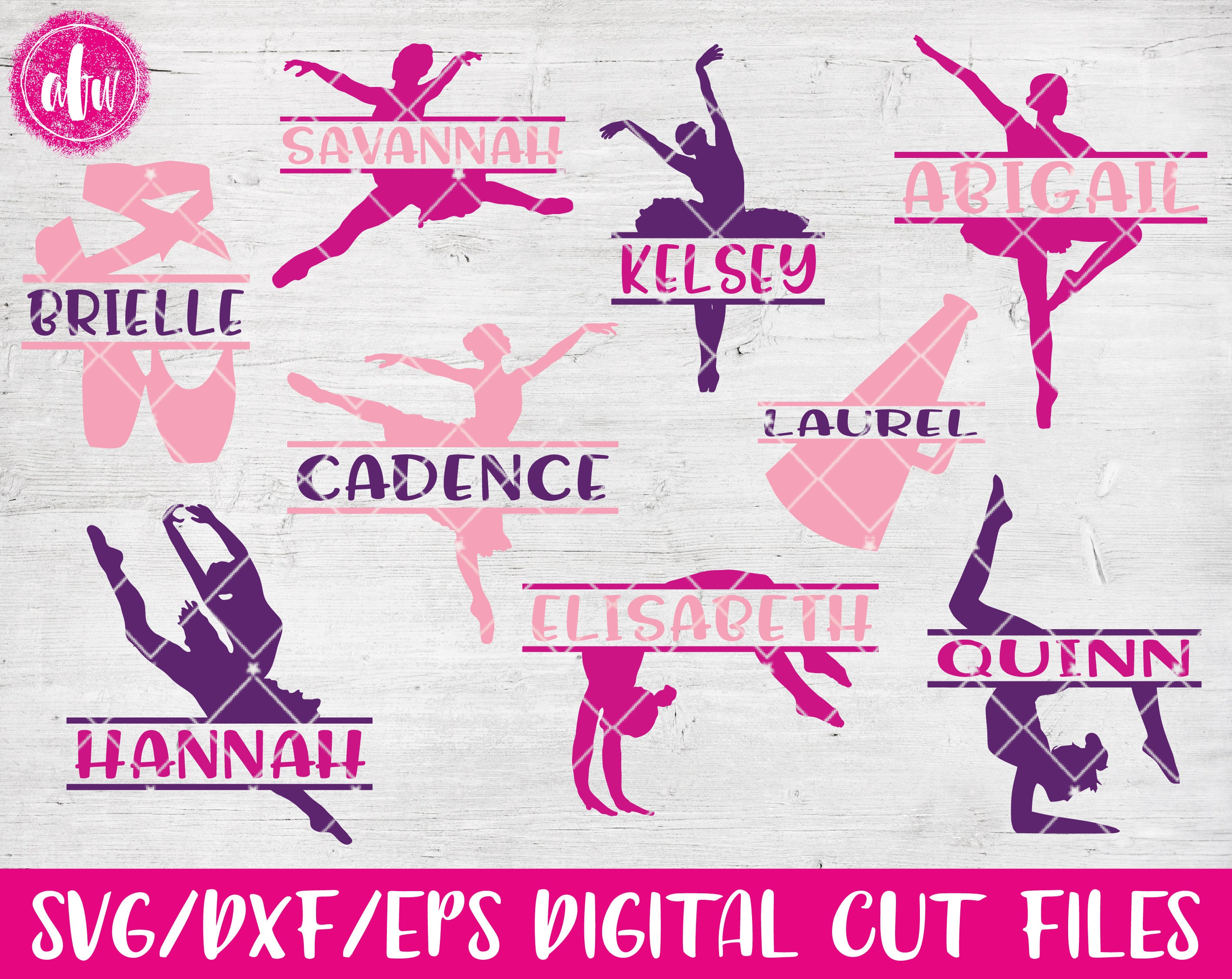 Download Digital Cut Files Split Dance Designs SVG DXF EPS Dance | Etsy