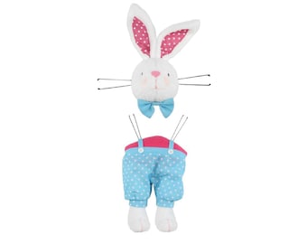 Livraison gratuite à partir de 35 ans aux États-Unis - Kit de décoration de couronne de lapin de Pâques en peluche de 69 cm - HE7188