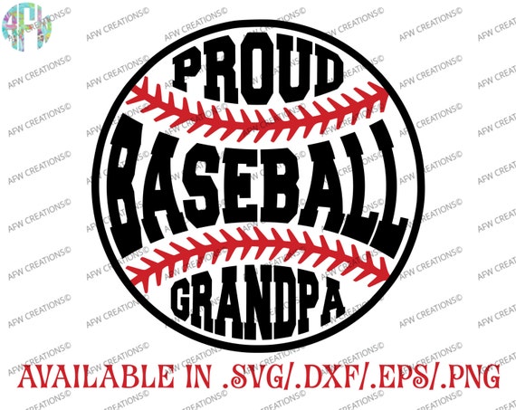 Download Free Digital Cut File Proud Baseball Grandpa Svg Dxf Eps Etsy SVG Cut Files