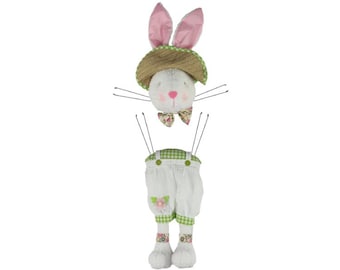 Livraison gratuite à partir de 35 ans aux États-Unis - Kit de décoration de couronne de lapin de Pâques en peluche de 69 cm - HE7191