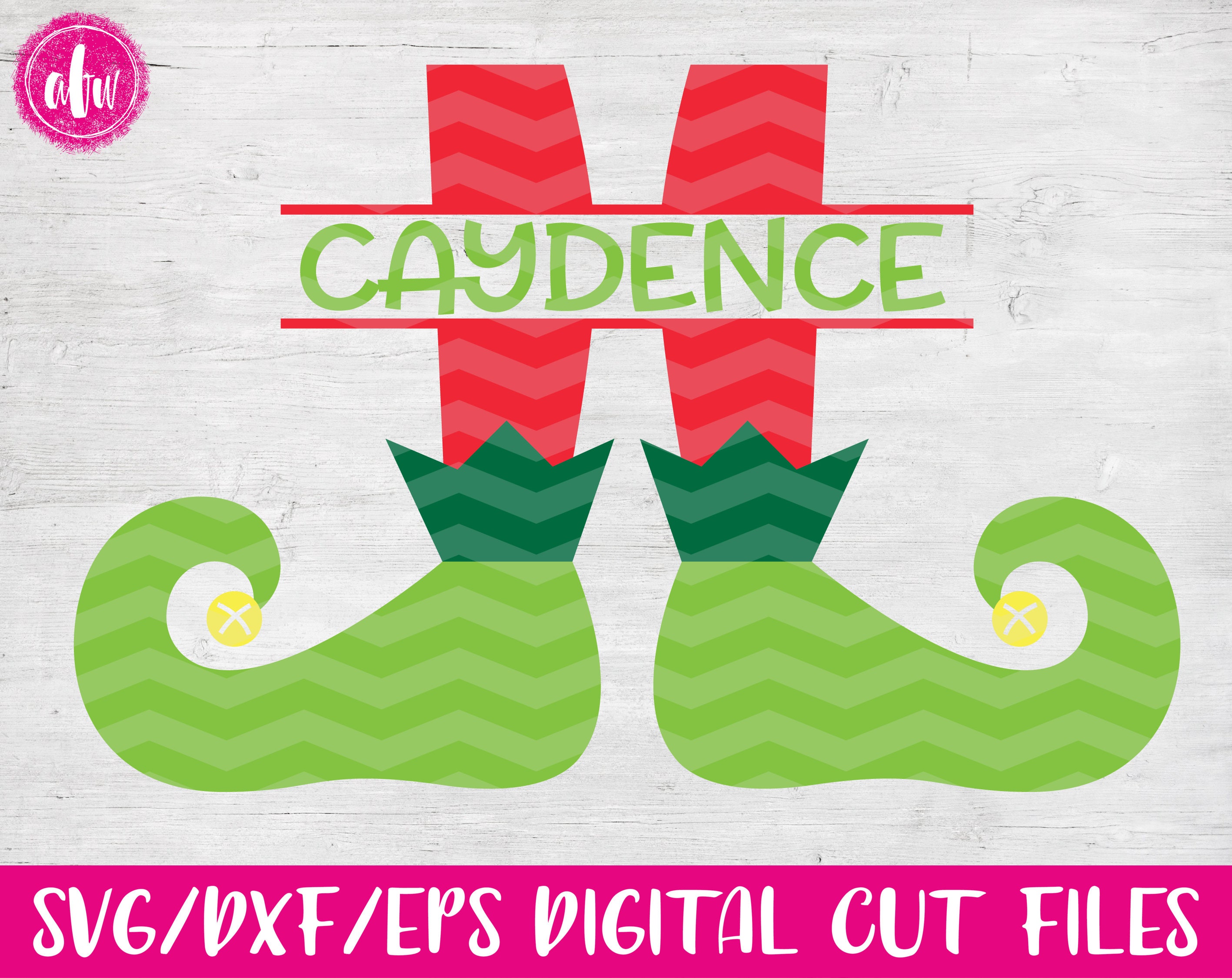 Download Split Elf Legs SVG DXF EPS Christmas Cut File Vinyl | Etsy