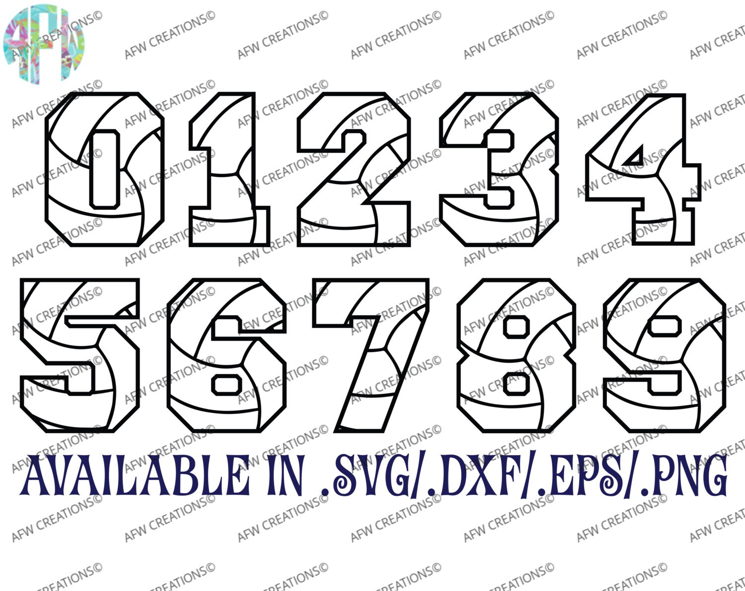Download Digital Cut Files Volleyball Numbers Winter Svg Dxf Eps Etsy
