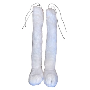 Ships Free Over 35 in US - 14&quot; Easter Bunny Legs with Wire Ties for Wreaths (White) - HE7138