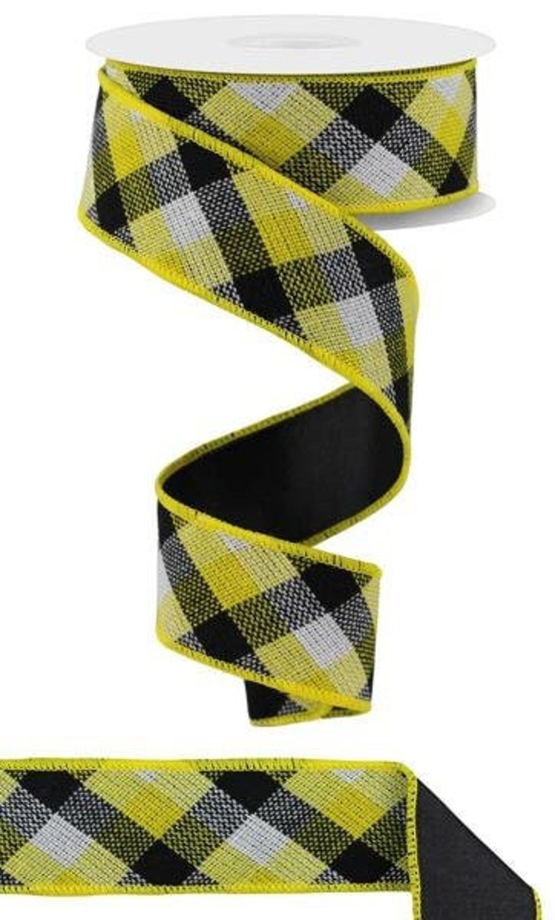 Ships Free Over 35 in US - Diagonal Check Reversible Fused-back Wired ...
