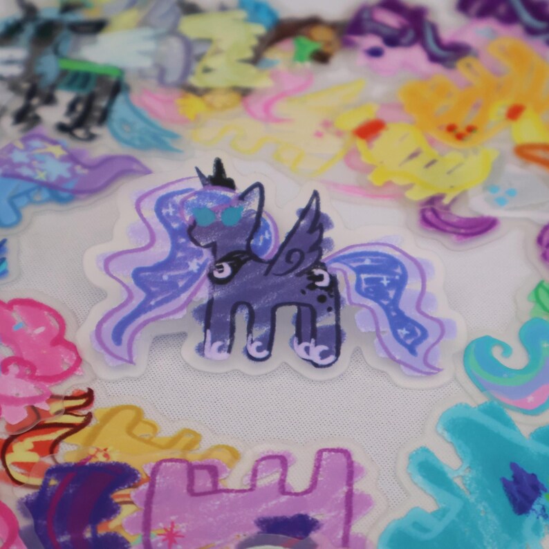 My Little Pony (MLP) | Sketch Semi-transparent Matte Vinyl Sticker - 1. ...