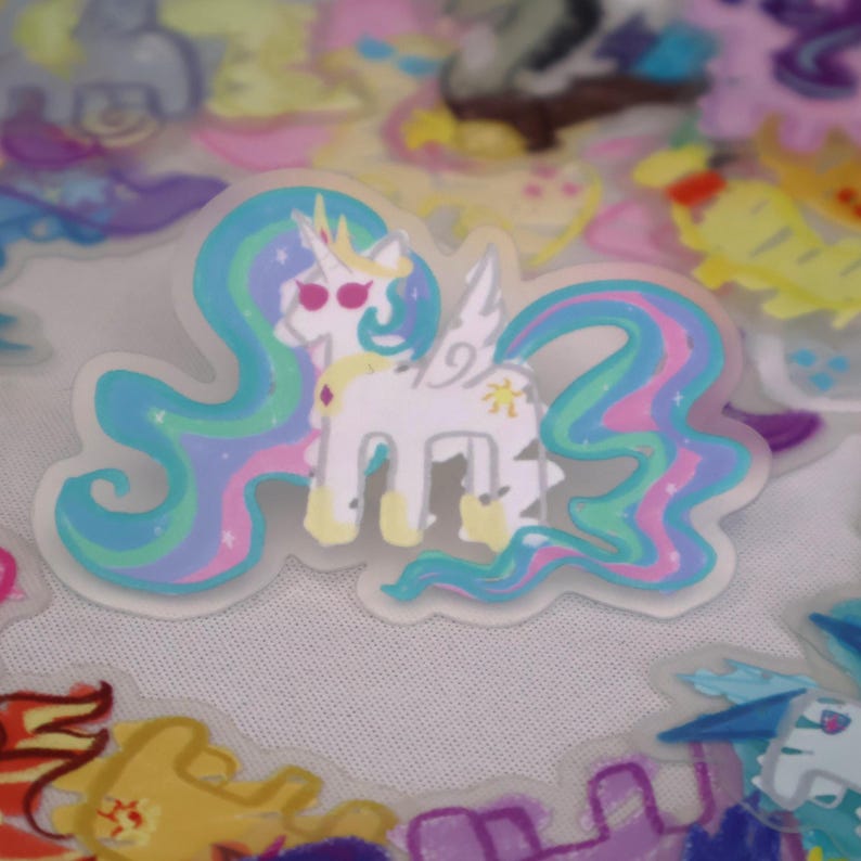 My Little Pony (MLP) | Sketch Semi-transparent Matte Vinyl Sticker - 1. ...