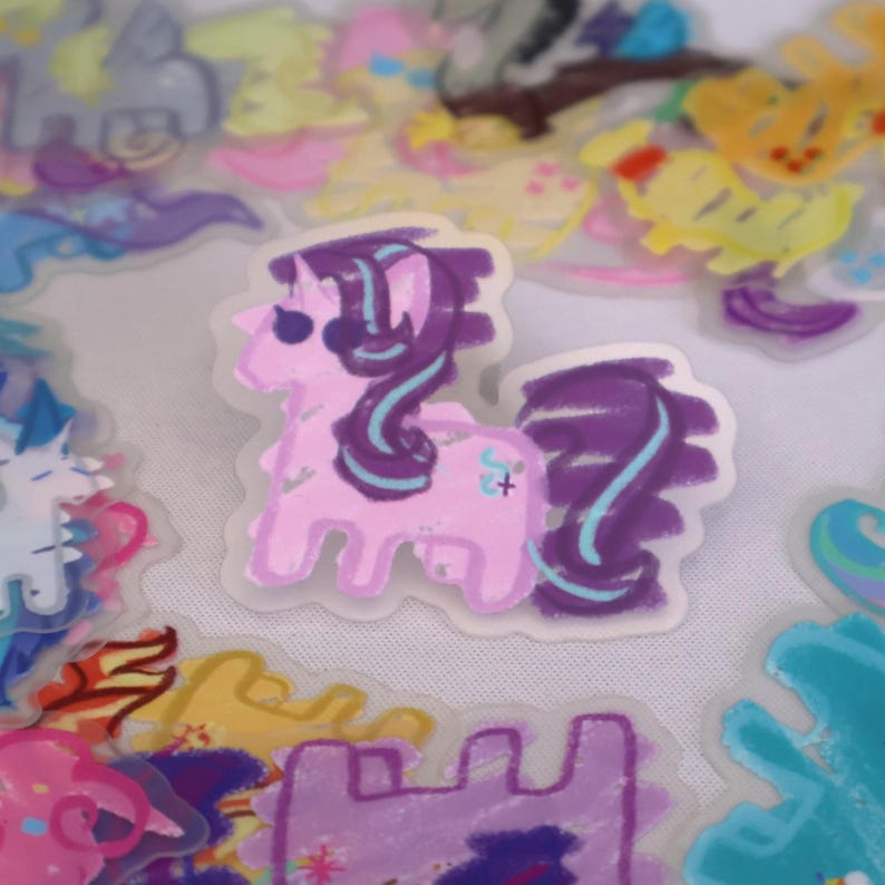 My Little Pony (MLP) | Sketch Semi-transparent Matte Vinyl Sticker - 1. ...