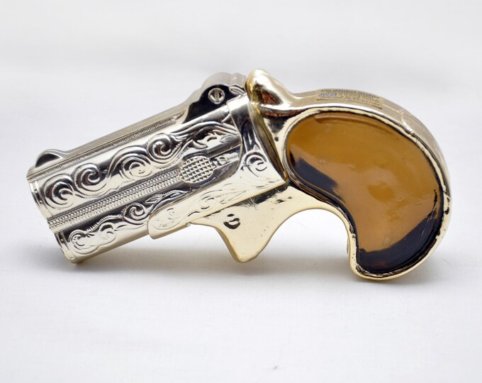 Avon Derringer Decanter Glass and Plastic Gold Gun Wild Country Cologne