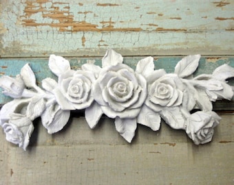 wooden furniture and mixed media mouldings WoodUbend #364/&365 Pair of floral vintage scroll furniture appliqu\u00e9 mouldings