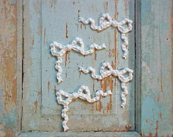 Bows Furniture appliqués Onlays FLEXIBLE Architectural mouldings Set of 4