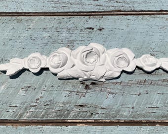 ROSES BOUQUET Crest  French Furniture Appliques Onlays Architectural Mouldings FLEXIBLE