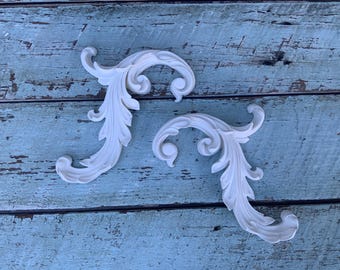 VOLANTES FLORALES Grandes apliques de muebles ornamentados Molduras ¡FLEXIBLES!