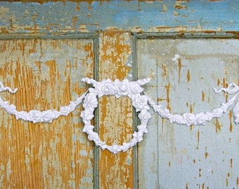 Roses Vines Wreath Swags drops Furniture Appliques Mouldings FLEXIBLE ONLAYS