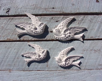 BIRDS FURNITURE APPLIQUES Decorative Onlays Mouldings  Architectural Onlays Wall Decor