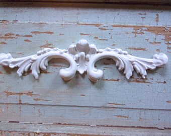 Shabby Chic FURNITURE APPLIQUES Onlays Architectural Crest Flexible!