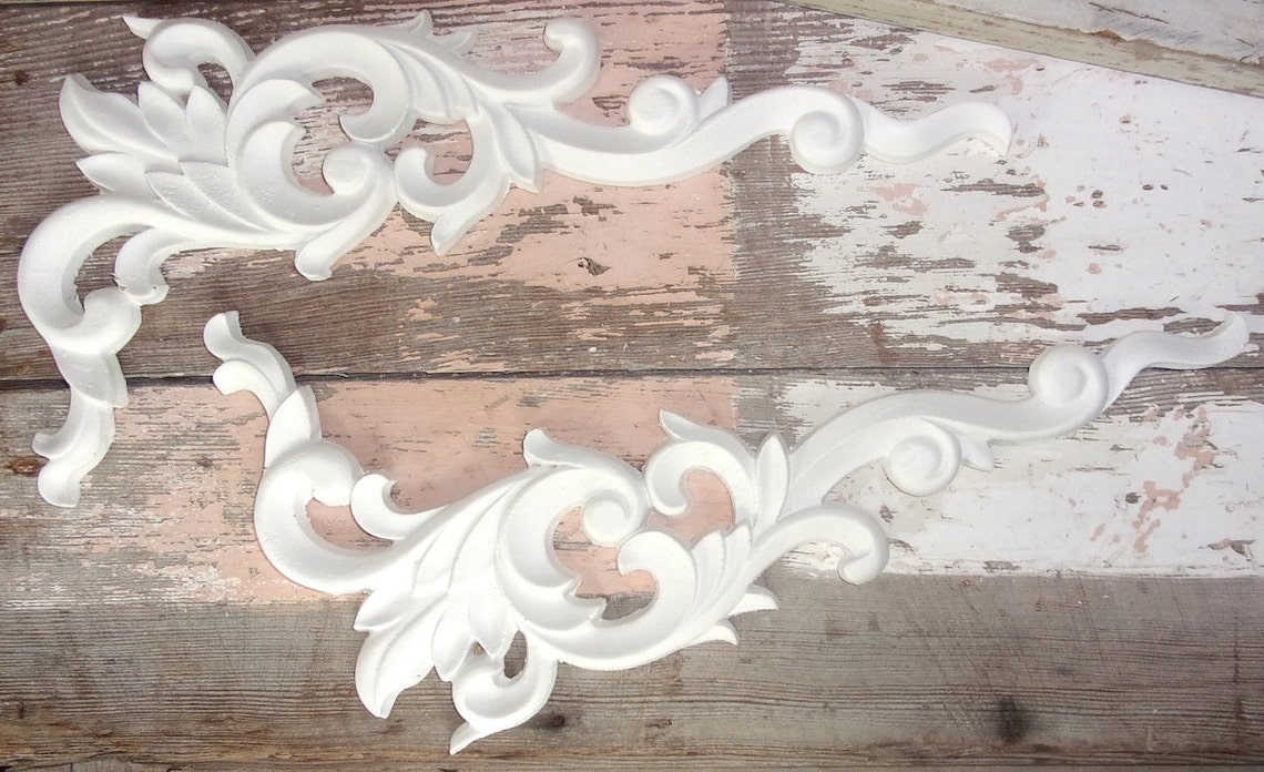 Shabby Chic Furniture Appliques Large Architectural Corners Etsy