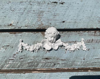 ANGEL CHERUBS Floral Swags / Furniture Onlays Ornaments FLEXIBLE Architectural Ormolu Furniture Appliques
